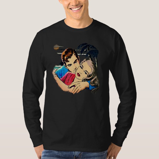 Retro 1950s True Romance Novel Cover Rockabilly Cl T Shirt (Framsida)
