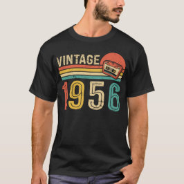 Retro 1956 Födelsedagsidé Musik Kassettband Bday T Shirt