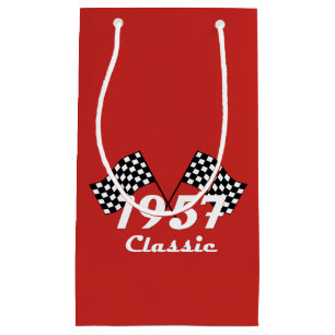 Retro 1957 Klassisk svart-vit rutig flagga