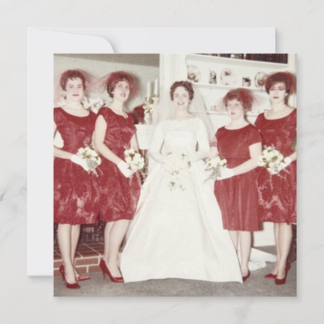 Retro 1960-talet Bachelorette Party Inbjudningar (Framsida)