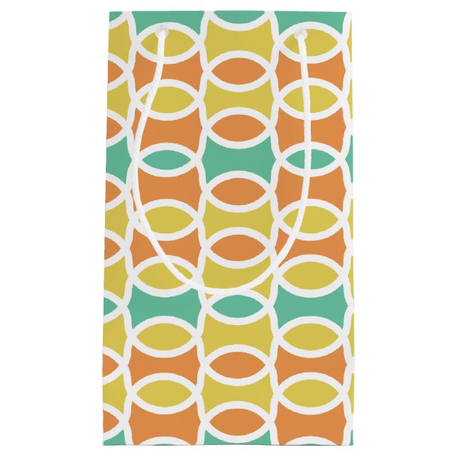 Retro 1960-talets Circles Ovaler Orange Teal Guld (Framsidan)