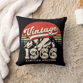 Retro 1966 Födelsedag Vintage Utomhus 60-årsdag Kudde