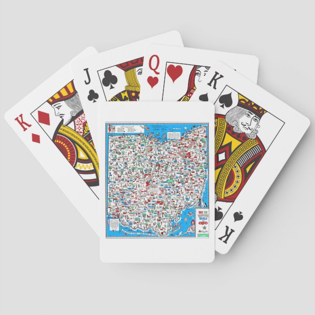 Retro 1966 Ohio karta Kortlek (Baksidan)