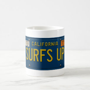 Retro 1969 California Registreringsskylt Surf Kaffemugg