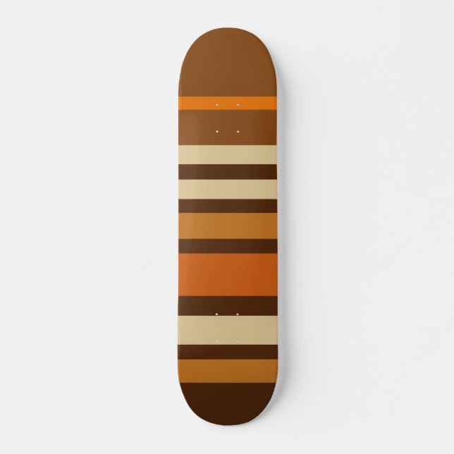 Retro 1970-tal Sportiga Ränder Mini Skateboard Bräda 18,5 Cm (Framsida)