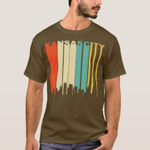 Retro 1970-talet Kansas City Missouri Downtown Sky T Shirt