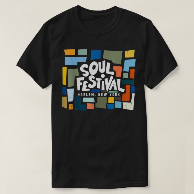 Retro 1970-talet Soul Festival Harlem New York T Shirt (Design framsida)