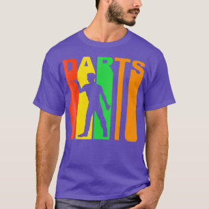 Retro 1970-talet Stil Darts Player Silhouette Dart T Shirt