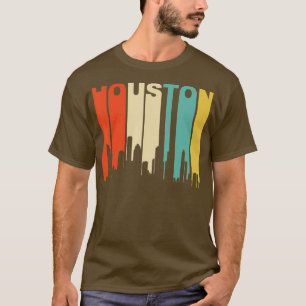 Retro 1970-talet Stil Houston Texas Skyline T Shirt