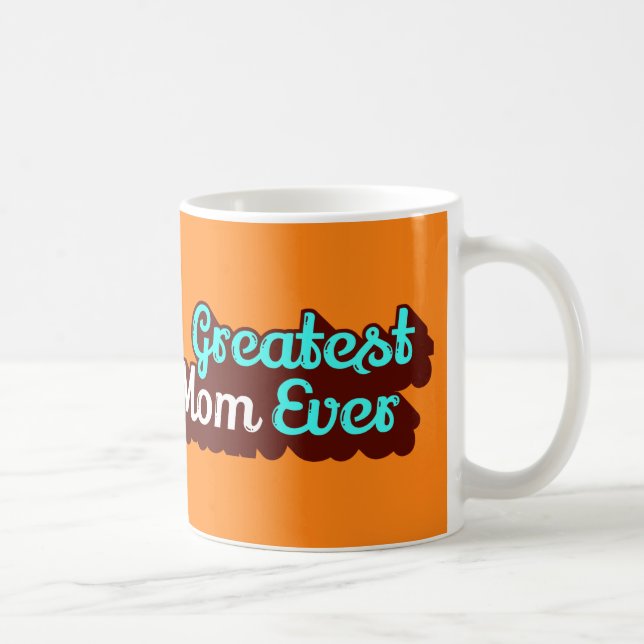 Retro 1970-talet stil Underbarare Mamma någonsin Kaffemugg (Höger)