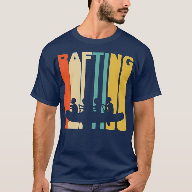 Retro 1970-talet Stil White Vatten Raiting T Shirt (Framsida)