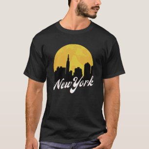 Retro 1970's Stil New York City Skyline Sunset T Shirt