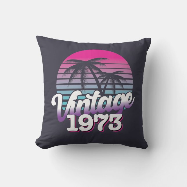 Retro 1973 Begränsad utgåva | Födelsedag Gift Idea Kudde (Framsida)