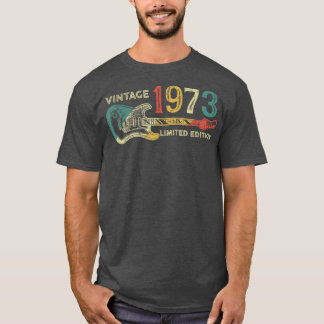 Retro 1973-födelsedagspresent för manar Guitar Pla T Shirt