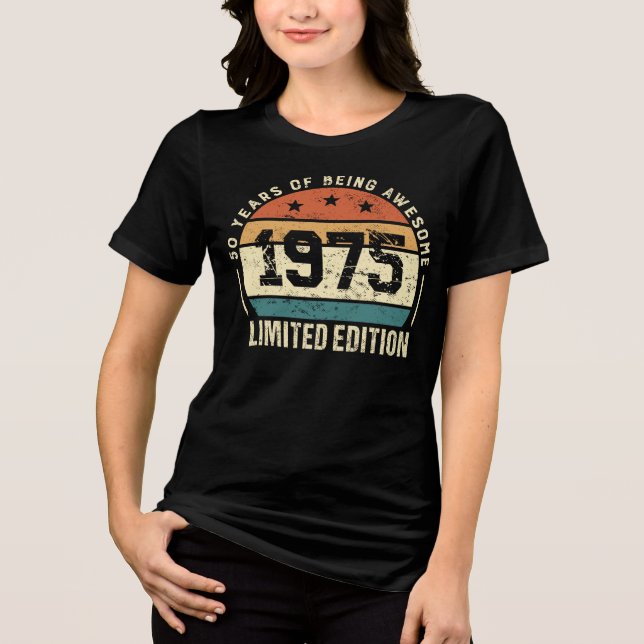 Retro 1975 50-årspresent idé t shirt (Framsida)