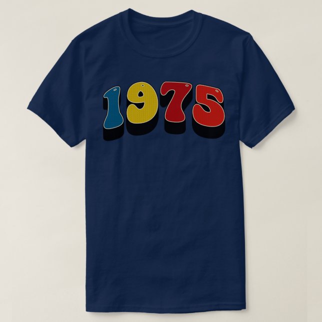 Retro 1975 Födelseår T Shirt (Design framsida)
