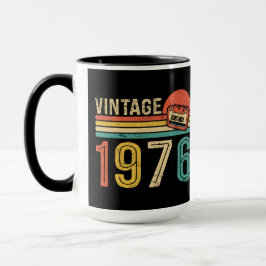 Retro 1976 Födelsedagsmusik Kassettband Bday Prese Mugg