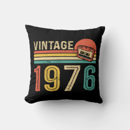 Retro 1976 Födelsedagsmusik Kassettband Födelsedag Kudde