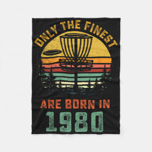 Retro 1980 40-års födelsedagspresent för discgolf  fleecefilt