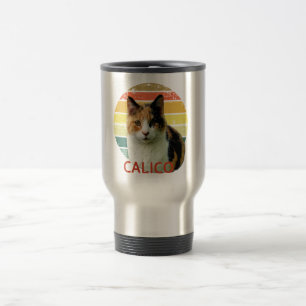 Retro 1980 Foded Sunset Calico Moggy Cat Art Resemugg