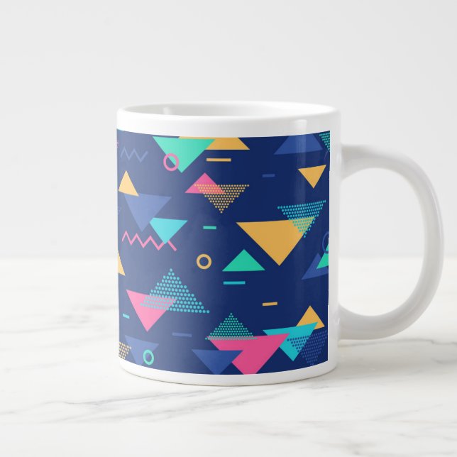 Retro 1980:s Mönster Jumbo Mugg (Höger)