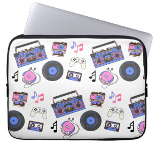 Retro 1980-tal Musik Nostalgisk Laptop Fodral
