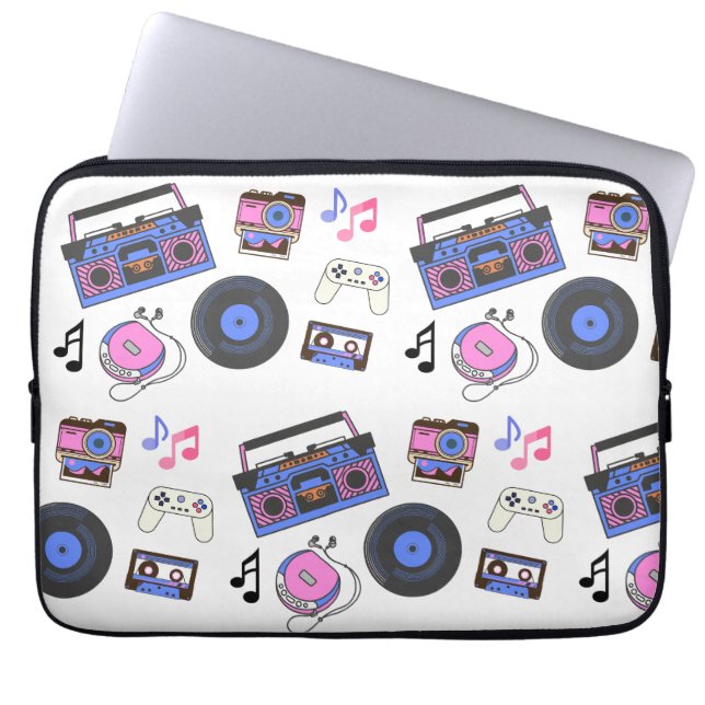 Retro 1980-tal Musik Nostalgisk Laptop Fodral (Framsidan)
