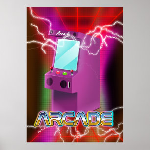 Retro 1980-talets arkad poster