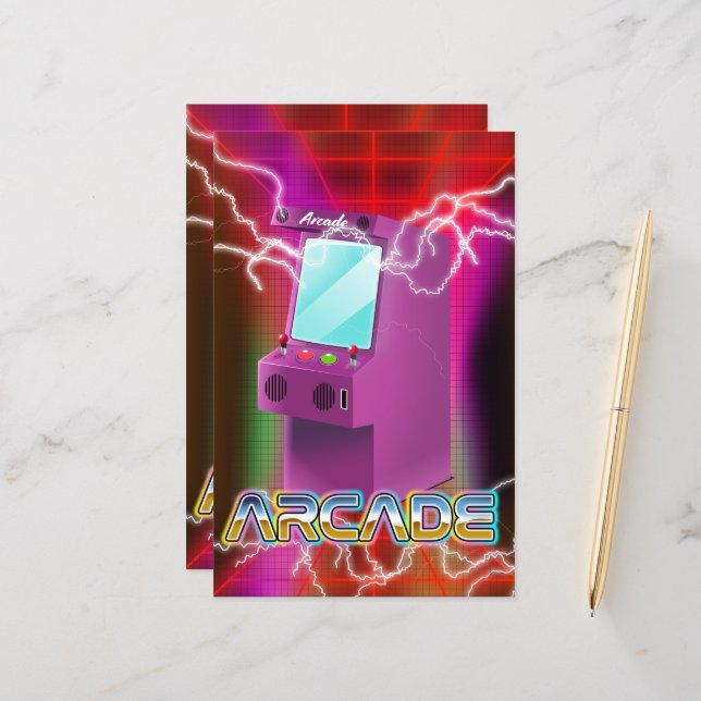 Retro 1980-talets båge T-Shirt (Fram/Back In Situ)