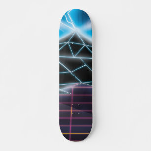 Retro 1980-tals datorspel grafik skateboard bräda 20 cm