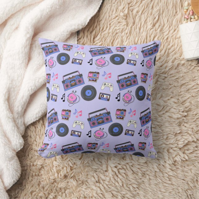 Retro 1980's Era Music Birthday Kudde (Filt)