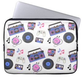 Retro 1980's Era Music Nostalgic Laptop Fodral
