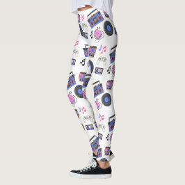 Retro 1980's Era Music Nostalgic Leggings