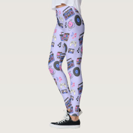 Retro 1980's Era Music Nostalgic Leggings