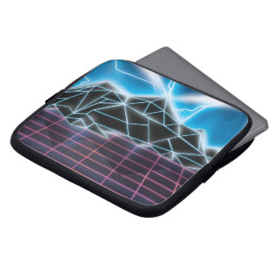 Retro 1980s-videospelsgrafik laptop fodral