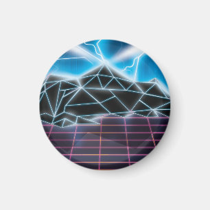 Retro 1980s-videospelsgrafik magnet