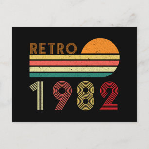 Retro 1982 Birthday 40 Years Vykort