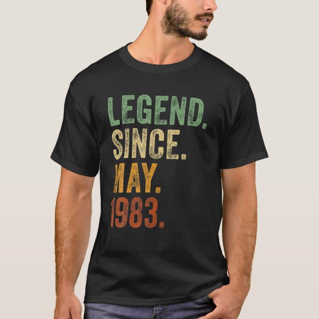 Retro 1983 Birthday kan ha fött legend sedan 1983 T Shirt (Framsida)