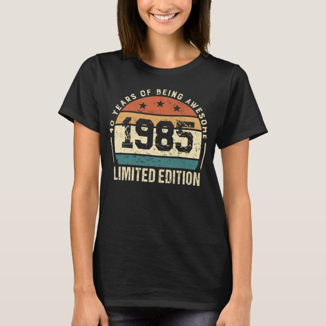 Retro 1985 Födelsedagsidé för 40-årsfirande T Shirt (Framsida)