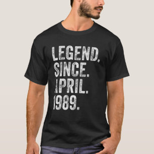 Retro 1989 Birthday April Born Legend sedan 1989 T Shirt