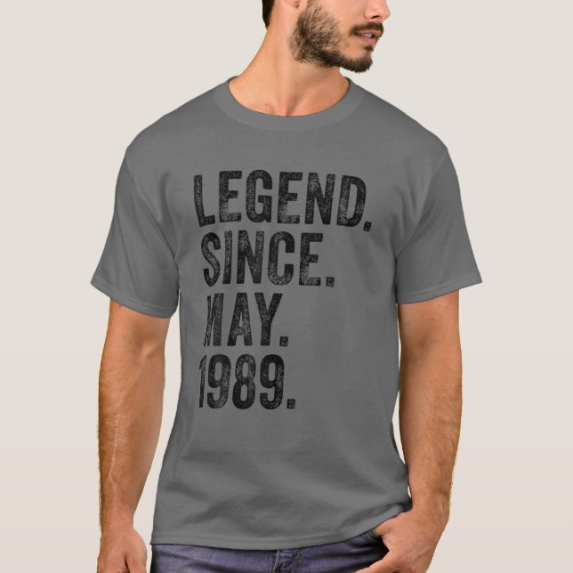 Retro 1989 Birthday kan ha fött legend sedan 1989 T Shirt (Framsida)