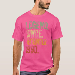 Retro 1990 födelsedag december Born Legend sedan 1 T Shirt