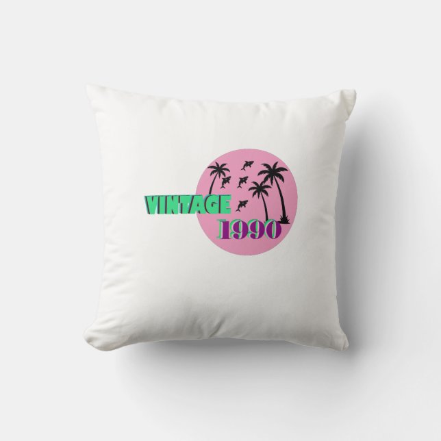 Retro 1990 Födelsedagspresent Kudde (Framsida)