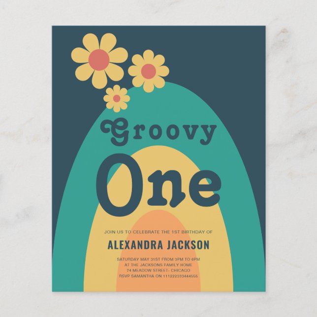 Retro 1-årsfest budget flygblad (Framsidan)