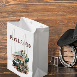 Retro 1st First Rodeo Western Cactus Birthday