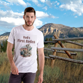 Retro 1st First Rodeo Western Cactus Birthday T Shirt