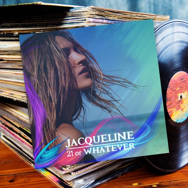 Retro 21:a födelsedagans färgstarka 90s Music Albu Inbjudningar (Skapare uppladdad)