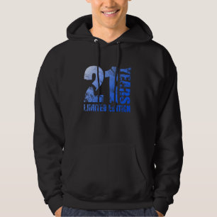Retro 21-årig pojkgåva 21-födelsedagspresent för g hoodie