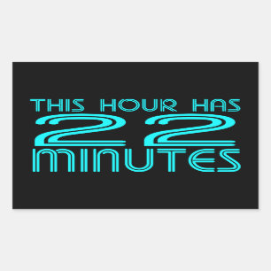 Retro - 22 minuter rektangulärt klistermärke