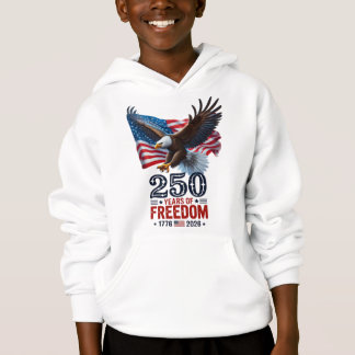Retro 250 år av frihet USA Patriotisk 4 juli T Shirt